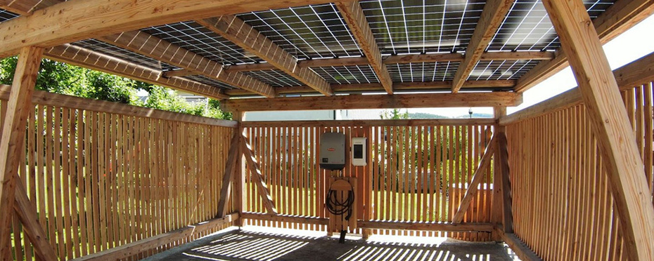 Solar-Carport bei EnergyVision GmbH in Cham