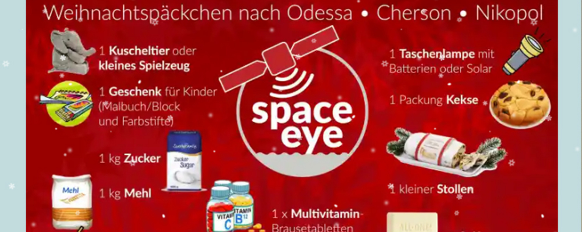 Packliste 2024 für den Space-Eye-Weihnachtstruck bei EnergyVision GmbH in Cham