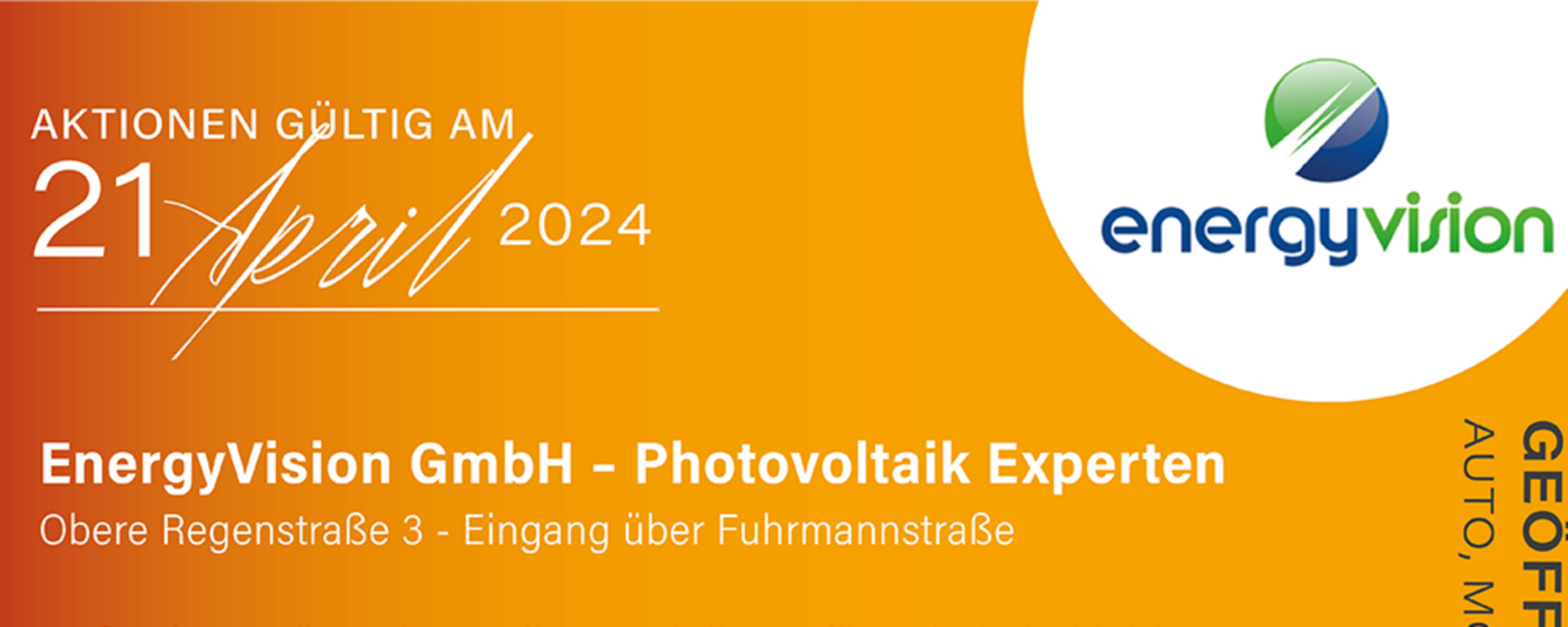 Verkaufsoffener Sonntag bei EnergyVision GmbH in Cham